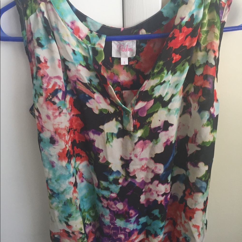 Parker 100% silk top
